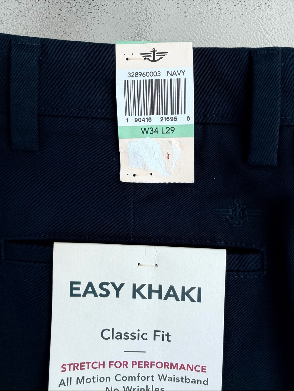 Dockers Navy Classic Fit Easy Khaki Trouser Pants ~ Men’s 34x29 - Picture 3 of 11